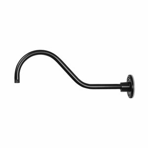 Fovero RLM Arms 22" Satin Black Gooseneck Arm With Height of 7-1/2" & Mounting Plate Included