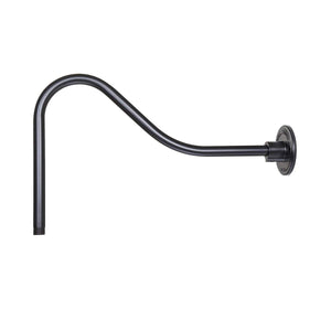 ECO-RLM Arms 23'' Aluminum Painted Satin Black Gooseneck Arm With Arm Height of 14''