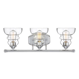 Vanity Fixtures 24" Vanity Light with Clear Glass Chrome