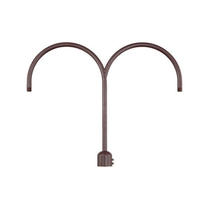 ECO-RLM Arms 26'' High Gooseneck Double Post Arm Adapter - Architectural Bronze