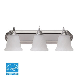 Vanity Fixtures 28W Silver Indoor Dimmable LED Bathroom Light - 87° Beam - 120V - Direct Wiring - 2000lm - 3000K Warm White