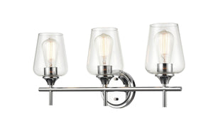 Vanity Fixtures 3 Lamps Ashford Vanity Light - Chrome - Clear Glass - 22in. Wide