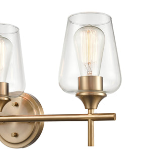 Vanity Fixtures 3 Lamps Ashford Vanity Light - Modern Gold - Clear Glass - 22in. Wide