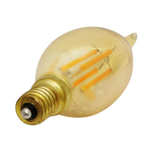 Vintage LED Bulbs 4.5W BA10 Dimmable Vintage LED Bulb - 320 Degree Beam - E12 Base - 350lm - 2200K Amber Glass - 4-Pack