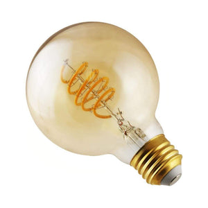 Vintage LED Bulbs 4.5W G25 Dimmable Vintage LED Bulb - 320 Degree Beam - E26 Base - 55lm - 2200K Spiral Filament Amber Glass