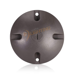 Accessories 4 in. Round Weatherproof Electrical Box Cover with one 1/2 in. Outlet (Bronze)