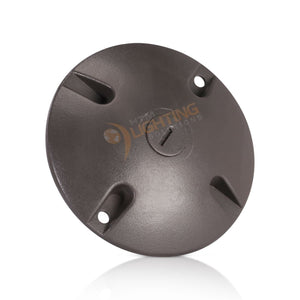 Accessories 4 in. Round Weatherproof Electrical Box Cover with one 1/2 in. Outlet (Bronze)