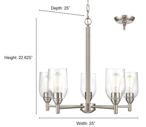 Vanity Fixtures 4 Lamps Arlett Vanity Light - Modern Gold - Clear Glass - 30.875in. Wide