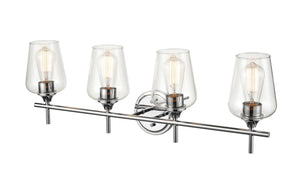 Vanity Fixtures 4 Lamps Ashford Vanity Light - Chrome - Clear Glass - 31in. Wide