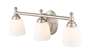 Vanity Fixtures 4 Lamps Bathroom Vanity Light - Chrome - Etched White Glass - 30in. Wide