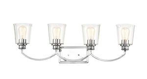 Vanity Fixtures 4 Lamps Forsyth Vanity Light - Chrome - Clear Glass - 31in. Wide