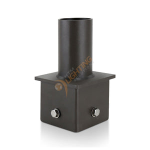 4" Square Pole Mount With 2-3/8" Vertical Tenon