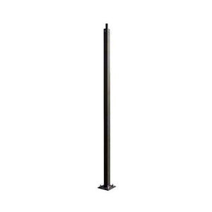 4in. x 4in. Steel Straight Square Pole - 25ft - 11ga - 4" Base Cover - 1" Anchor Bolts - Bronze
