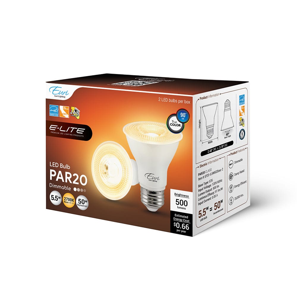 5 5w Dimmable Par20 Led Spotlight Bulbs