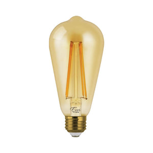 Vintage LED Bulbs 5.5W ST19 Dimmable Vintage LED Bulb - 320 Degree Beam - E26 Base - 500 lm - 2200K Amber Glass