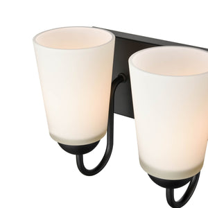 Vanity Fixtures 5 Lamps Ivey Lake Vanity Light - Matte Black - Etched White Glass - 27in. Wide