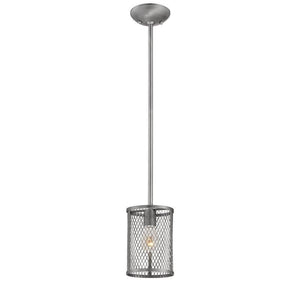Pendant Fixtures 6'' Metal Wire Mesh Brushed Pewter