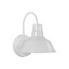 Fovero RLM 8" White Gooseneck Wall Sconce Barn Light