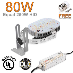 LED Retrofit Kits 80W LED High Bay Retrofit Kit To Replace 250W HID Bulbs - DLC Qualified - 5700K (Daylight White)
