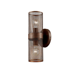 Wall Sconces Akron Wall Sconce - Rubbed Bronze - Metal Wire Mesh - 5in. Extension - E26 Medium Base