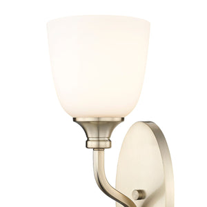 Wall Sconces Alberta Wall Sconce - Modern Gold - White Glass - 7in. Extension - E26 Medium Base