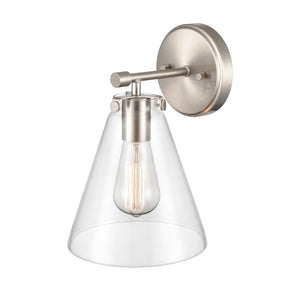 Wall Sconces Aliza Wall Sconce - Brushed Nickel - Clear Glass - 8.5in. Extension - E26 Medium Base