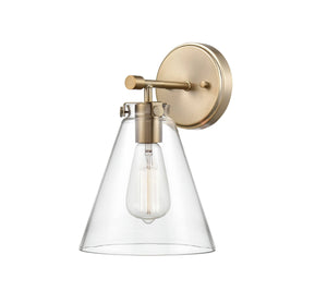 Wall Sconces Aliza Wall Sconce - Modern Gold - Clear Glass - 8.5in. Extension - E26 Medium Base
