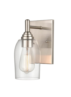 Wall Sconces Arlett Wall Sconce - Brushed Nickel - Clear Glass - in. Extension - E26 Medium Base