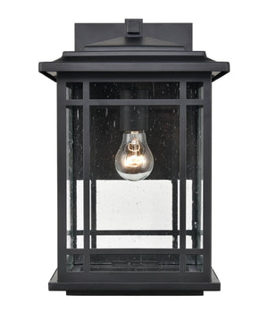 Wall Sconces Armington Outdoor Wall Sconce - Powder Coat Black - Clear Seeded Glass - 10.625in. Extension - E26 Medium Base