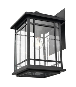 Wall Sconces Armington Outdoor Wall Sconce - Powder Coat Black - Clear Seeded Glass - 10.625in. Extension - E26 Medium Base