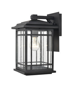 Wall Sconces Armington Outdoor Wall Sconce - Powder Coat Black - Clear Seeded Glass - 8.625in. Extension - E26 Medium Base