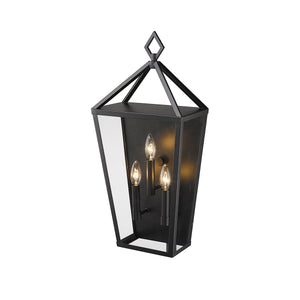 Wall Sconces Arnold Outdoor Wall Sconce - Powder Coat Black - Clear Glass - 6.5in Extension - E26 Medium Base