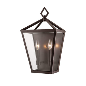 Wall Sconces Arnold Outdoor Wall Sconce - Powder Coat Bronze - Clear Glass - 6.5in. Extension - E12 Candelabra Base