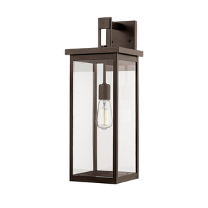 Wall Sconces Barkeley Outdoor Wall Sconce - Powder Coat Bronze - Clear Glass - 9.5in. Extension - E26 Medium Base