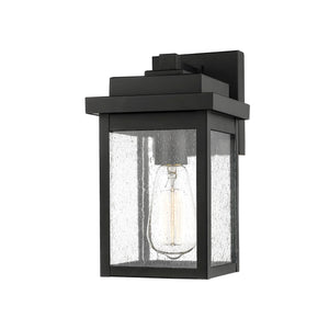 Wall Sconces Belle Chasse Outdoor Wall Sconce - Powder Coat Black - Clear Seeded Glass - 10in. Extension - E26 Medium Base