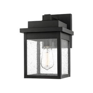 Wall Sconces Belle Chasse Outdoor Wall Sconce - Powder Coat Black - Clear Seeded Glass - 12.25in. Extension - E26 Medium Base