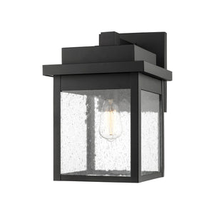 Wall Sconces Belle Chasse Outdoor Wall Sconce - Powder Coat Black - Clear Seeded Glass - 18in. Extension - E26 Medium Base