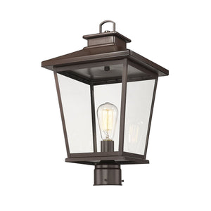 Post Top Lamps Bellmon Outdoor Post Top Lantern - Powder Coat Bronze - Clear Glass - in. Diameter - E26 Medium Base
