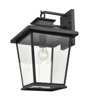 Wall Sconces Bellmon Outdoor Wall Sconce - Powder Coat Black - Clear Glass - 11.75in. Extension - E26 Medium Base