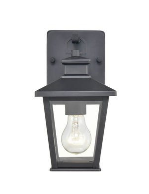 Wall Sconces Bellmon Outdoor Wall Sconce - Powder Coat Black - Clear Glass - 6.25in. Extension - E26 Medium Base
