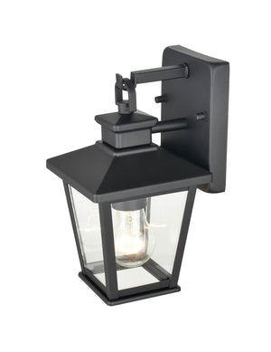 Wall Sconces Bellmon Outdoor Wall Sconce - Powder Coat Black - Clear Glass - 6.25in. Extension - E26 Medium Base