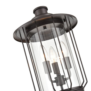 Post Top Lamps Belvoir Outdoor Post Top Lantern - Powder Coat Bronze - Clear Glass - 11in. Diameter - E12 Candelabra Base