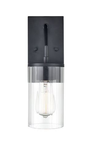 Wall Sconces Beverlly Wall Sconce - Matte Black - Clear Beveled Glass - 8.7in. Extension - E26 Medium Base