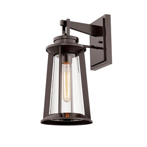 Wall Sconces Bolling Outdoor Wall Sconce - Powder Coat Bronze - Clear Glass - 10.75in Extension - E26 Medium Base