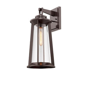 Wall Sconces Bolling Outdoor Wall Sconce - Powder Coat Bronze - Clear Glass - 11.5in Extension - E26 Medium Base