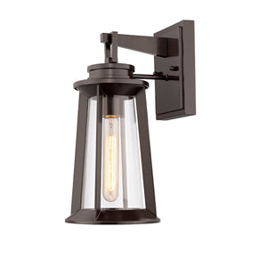 Wall Sconces Bolling Outdoor Wall Sconce - Powder Coat Bronze - Clear Glass - 8.375in Extension - E26 Medium Base