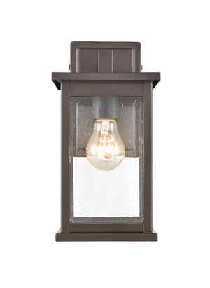 Wall Sconces Bowton Outdoor Wall Sconce - Powder Coat Bronze - Clear Seeded Glass - 6.75in. Extension - E26 Medium Base