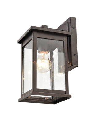 Wall Sconces Bowton Outdoor Wall Sconce - Powder Coat Bronze - Clear Seeded Glass - 6.75in. Extension - E26 Medium Base