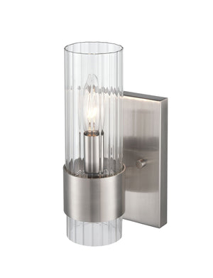 Wall Sconces Caberton Wall Sconce - Brushed Nickel - Clear Beveled Glass - 4.7in. Extension - E26 Medium Base