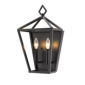 Wall Sconces Double Lamp Wall Sconce - Matte Black - 6.5in. Extension - E12 Candelabra Base